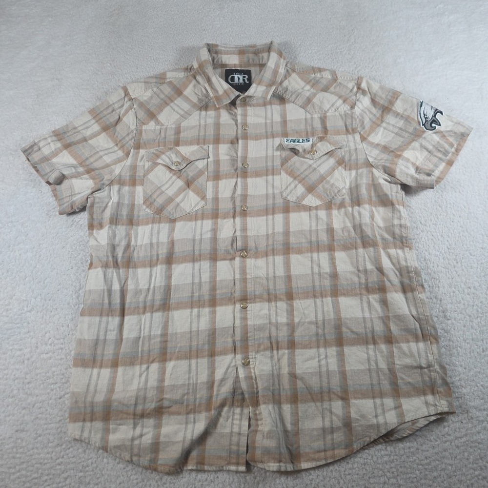 Philadelphia Eagles Pearl Snap Button Up Shirt Darius Rucker Mens Size XL